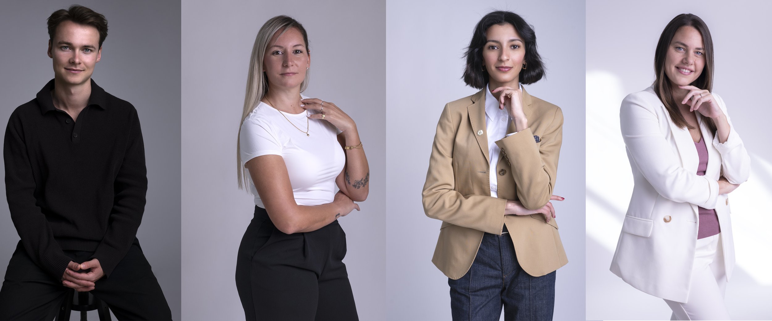profesionales de la costa del sol posando para sus retratos corporativos y marca personal