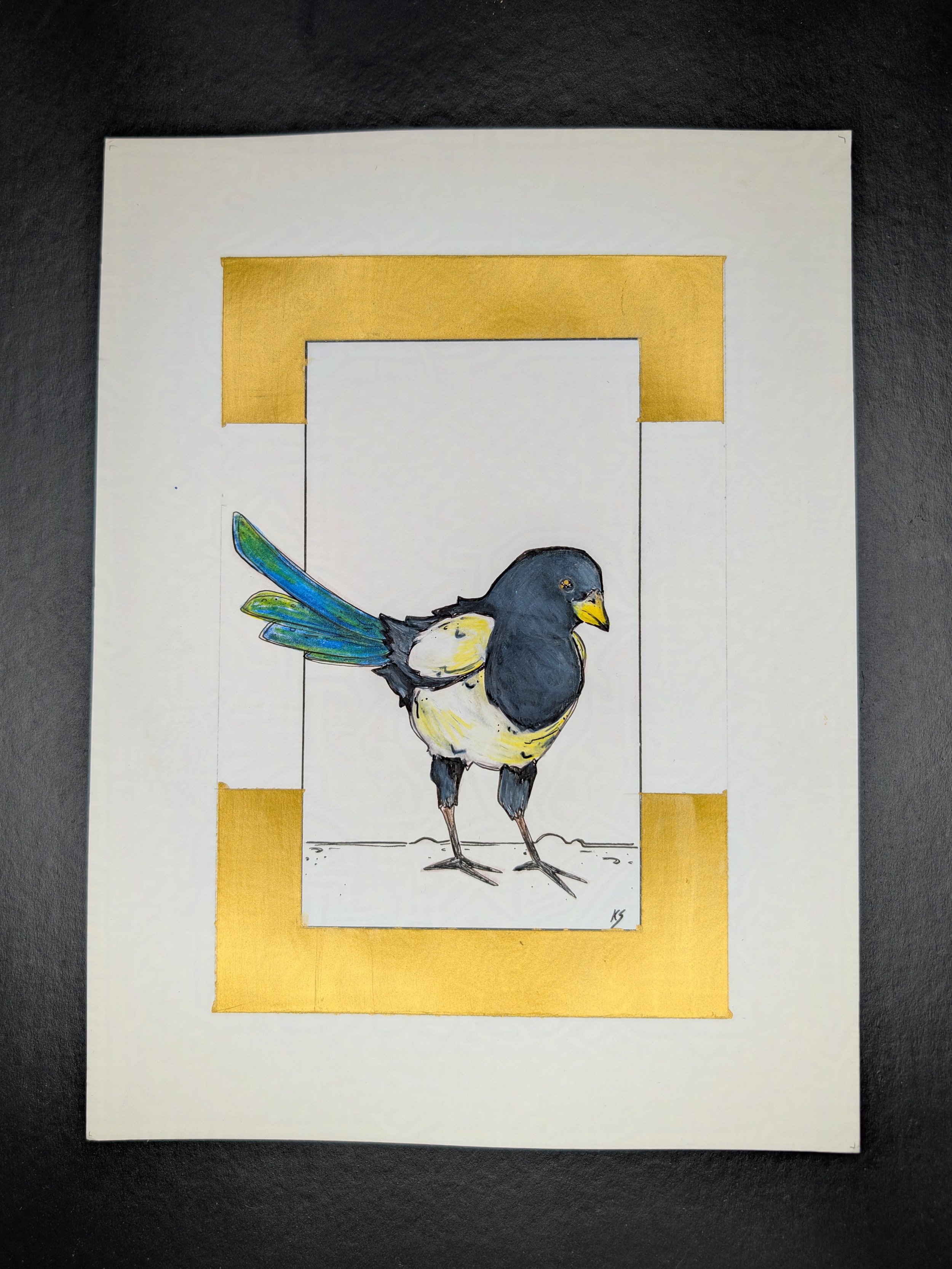 Magpie Boxed in Gold