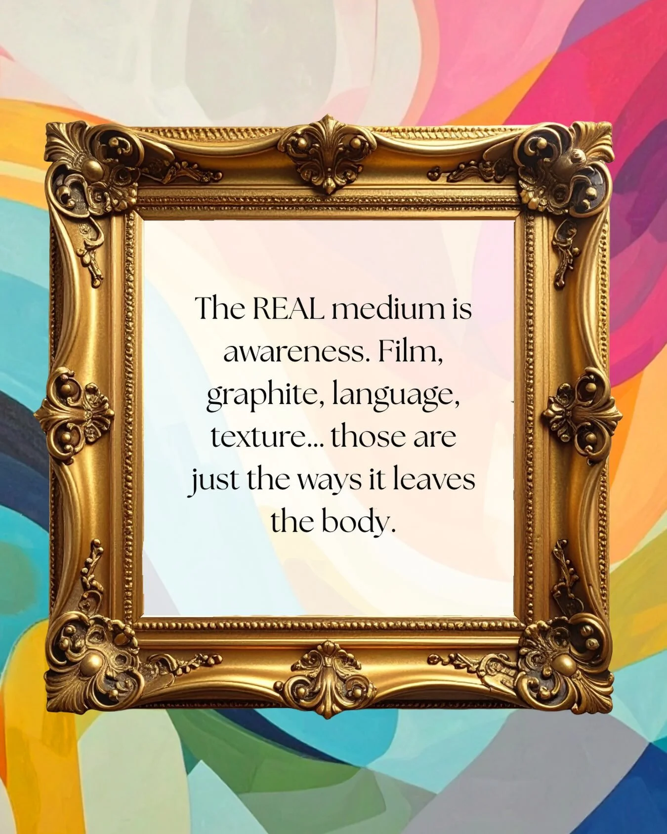 People often ask what my favorite medium is. Honestly? I think awareness is the true medium&hellip; film, graphite, language, and texture are just the different ways it becomes visible. &hearts;️