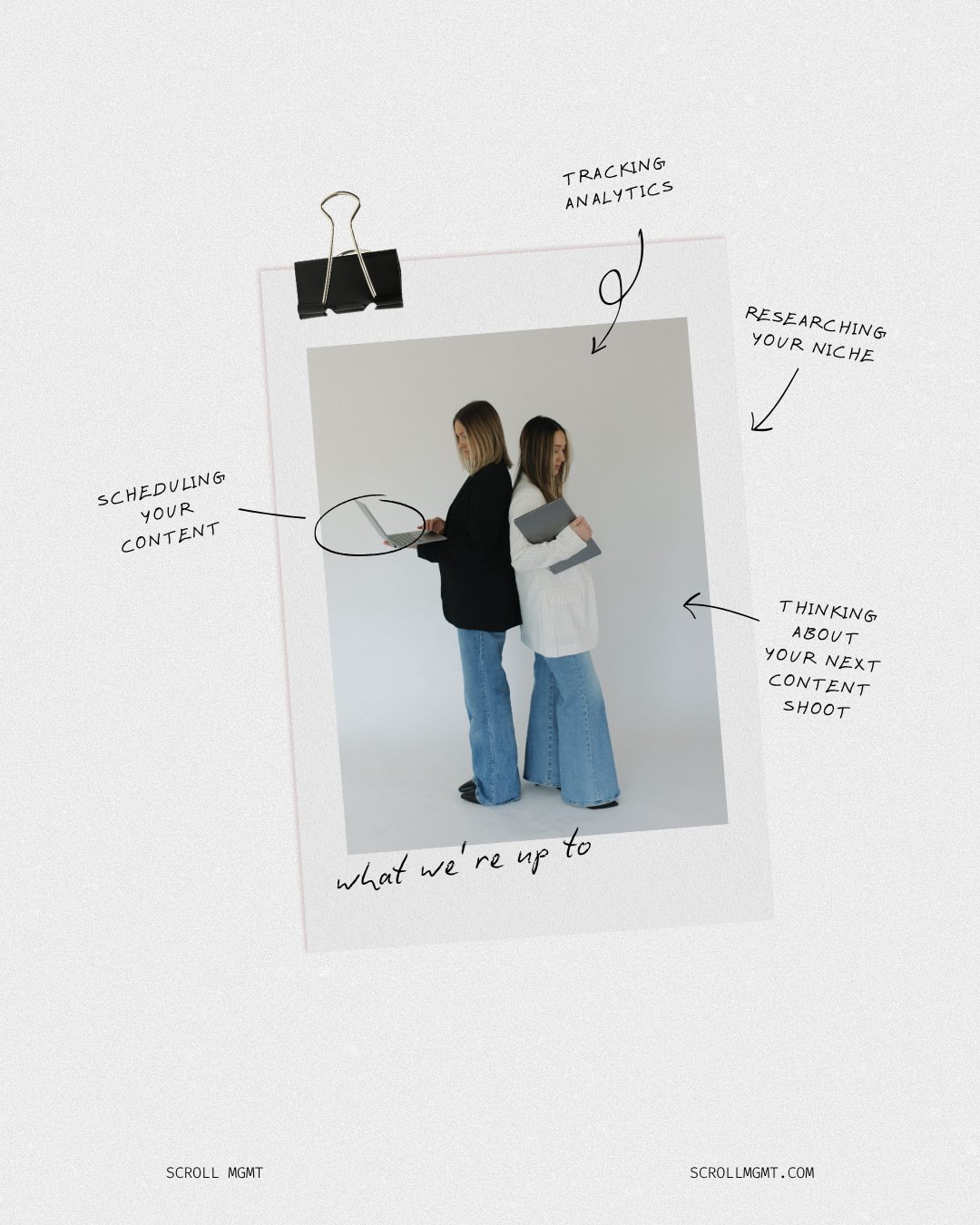 What we're doing BTS. We only have one more spot open to work with us this summer! We can't wait to share our new clients + meet one more of you.