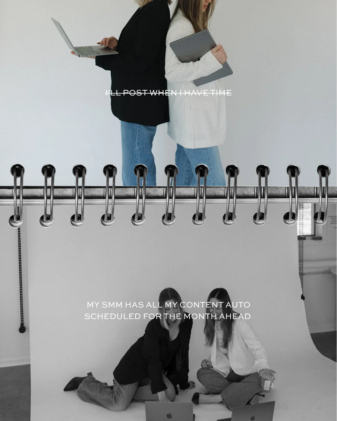 You without vs. with a social media manager.