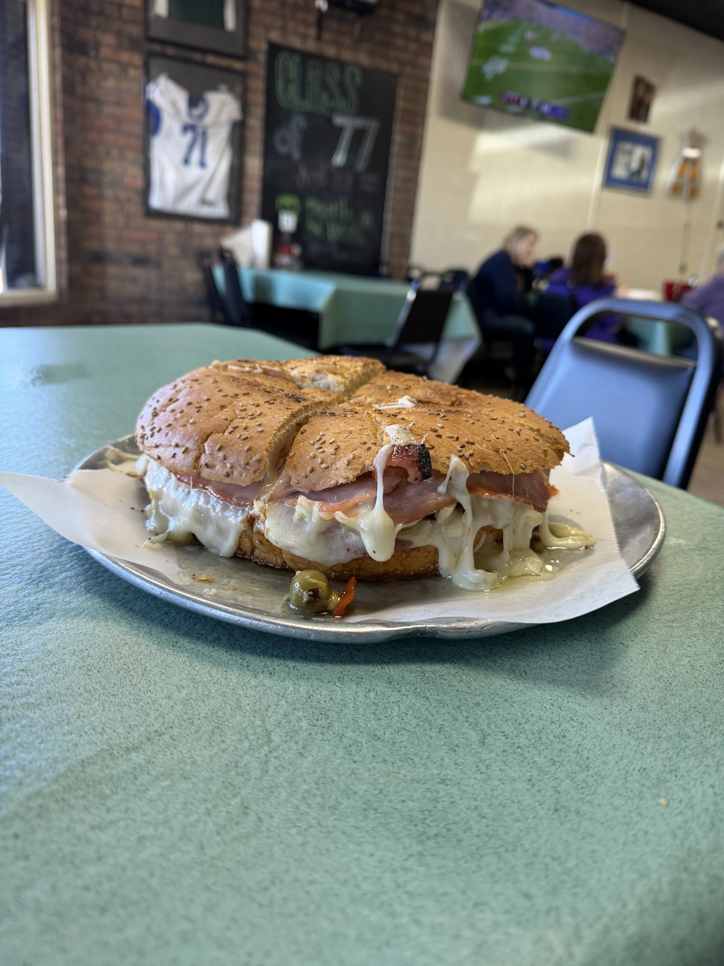 Sandwich plated in the Kelley's Village Inn dining room