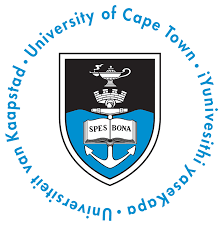 The emblem of the University of Cape Town featuring a shield with a lamp of knowledge, an open book, a blue wave, and the motto 'SEMPER BONUM'.