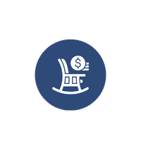 Icon of a telescope with a dollar sign in a circle.