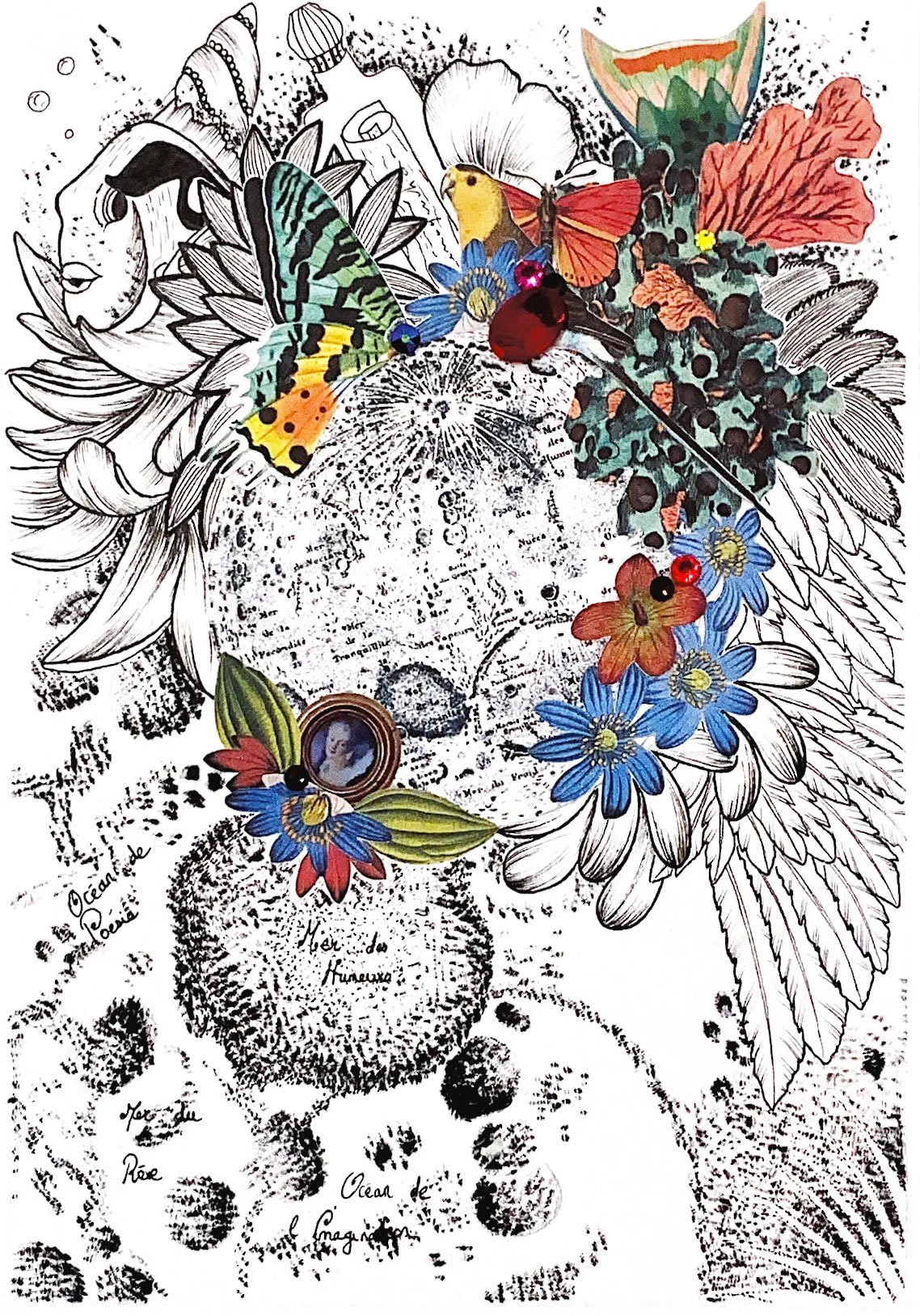 Planète Imaginaire
Format A5
Encre
Collages