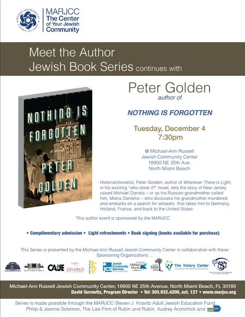 Discussion and Book Signing NOTHING IS FORGOTTEN