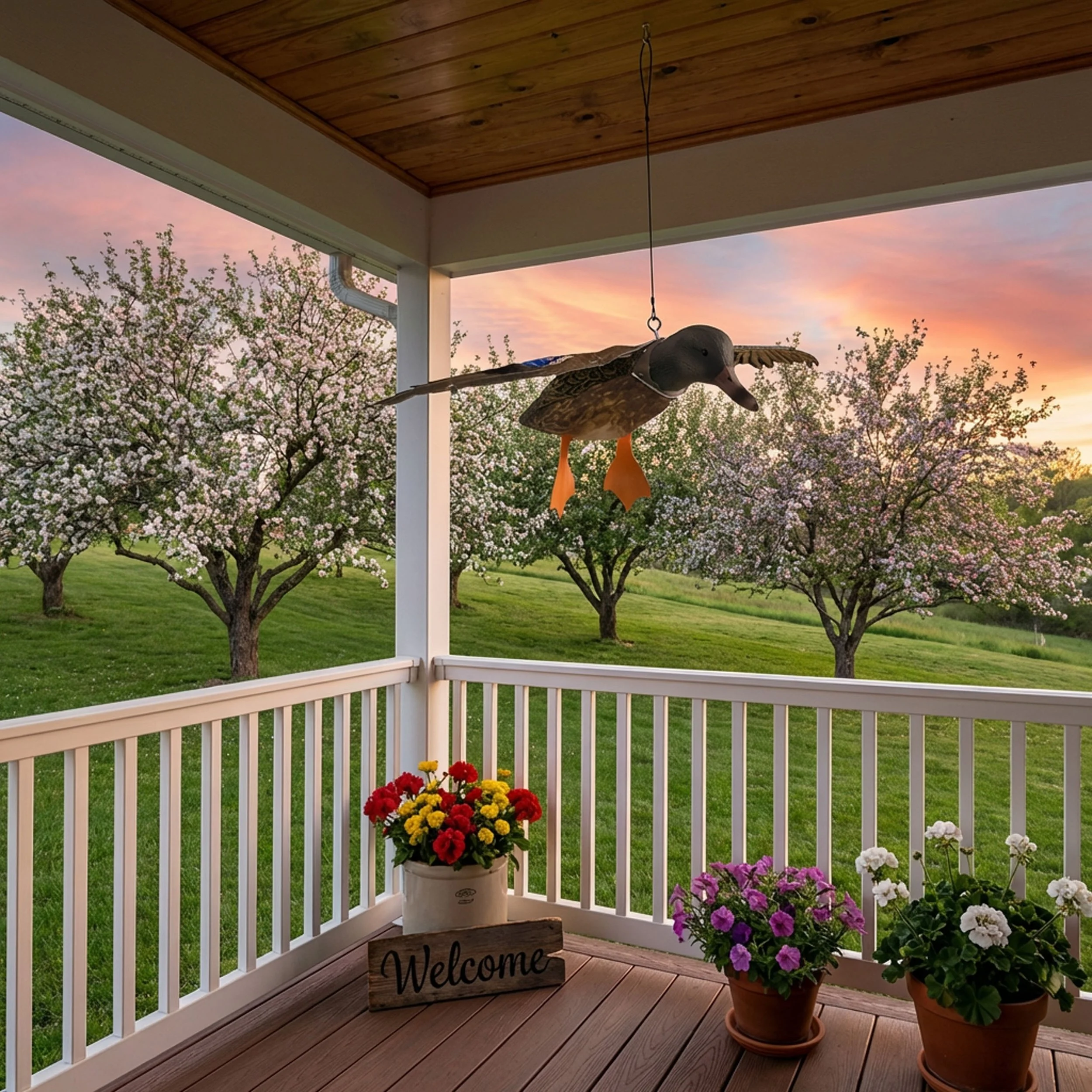 Hen Mallard Flying windsock_frontporch.jpg