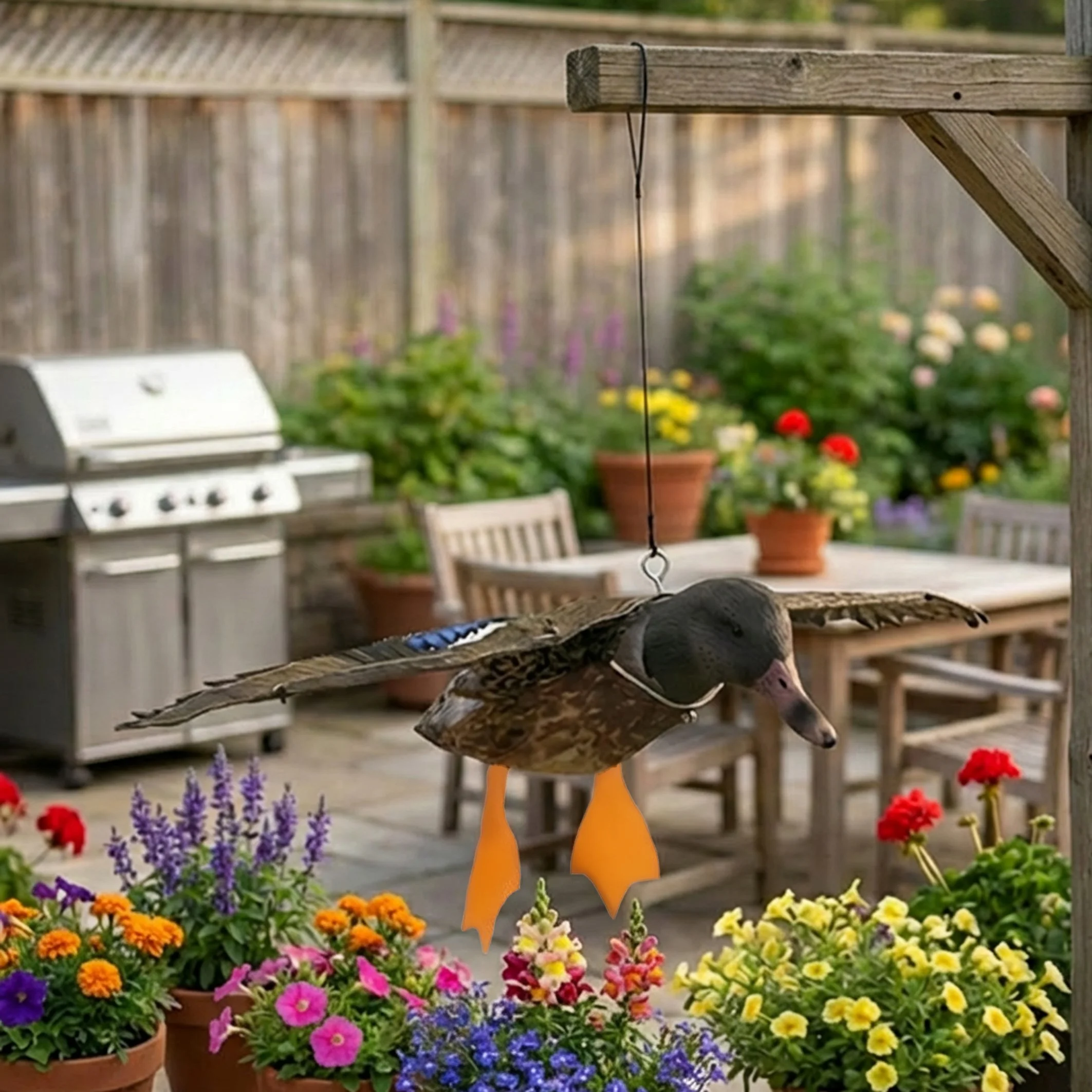 Hen Mallard_Grill_wood post.jpg