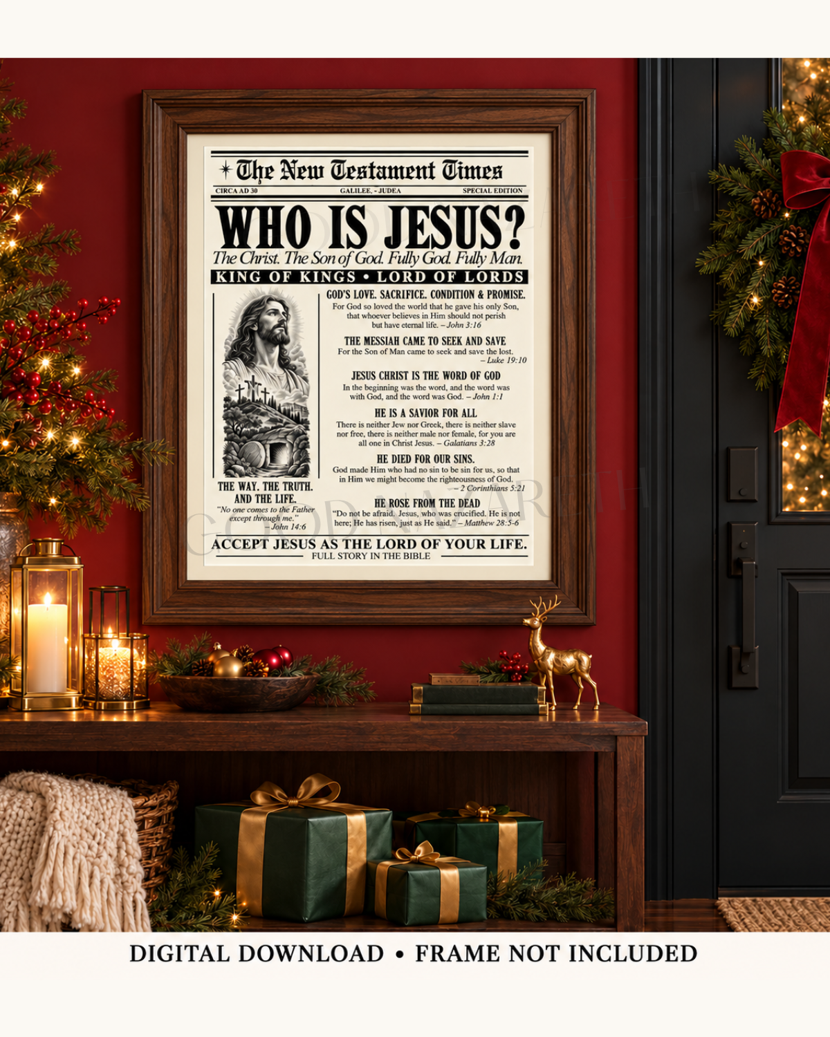 Jesus b Digital download in frame on shelf tall candle.png