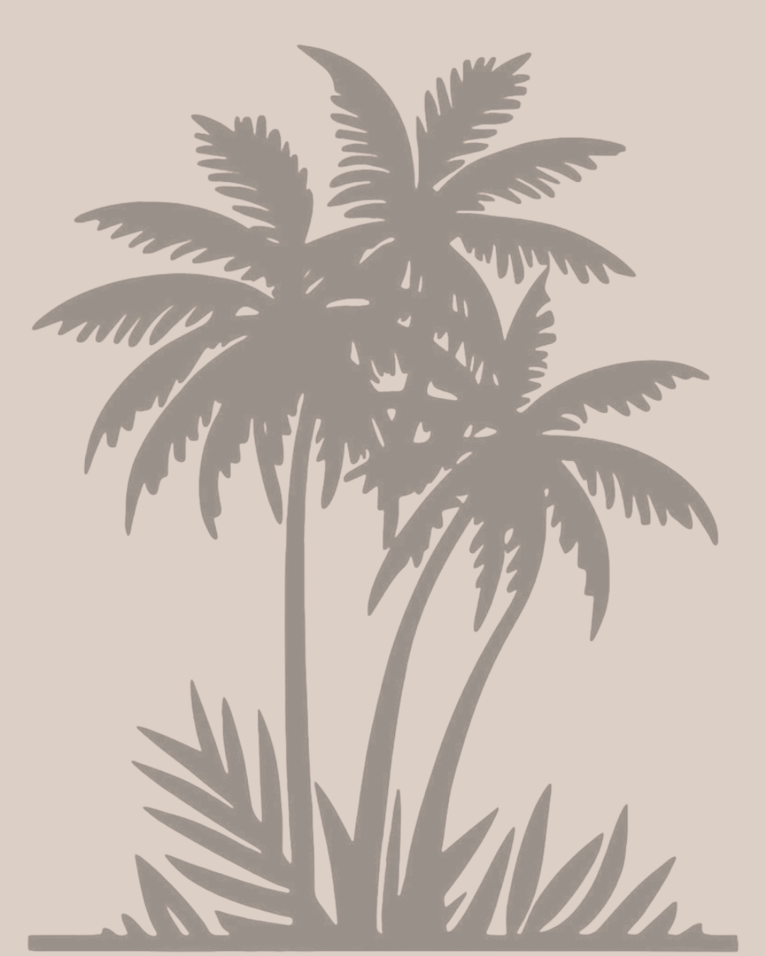 Palm trees representing healing, rebuilding, and personal growth