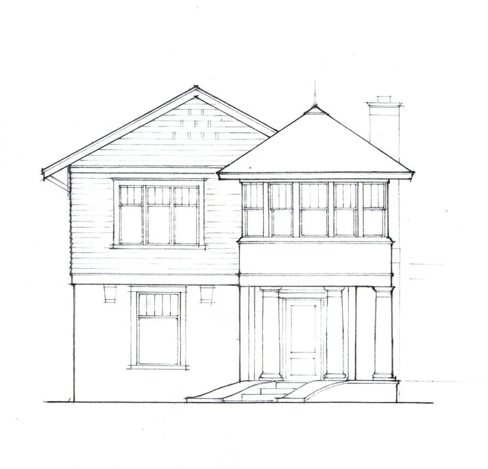 Stylized Round Turret Entrance