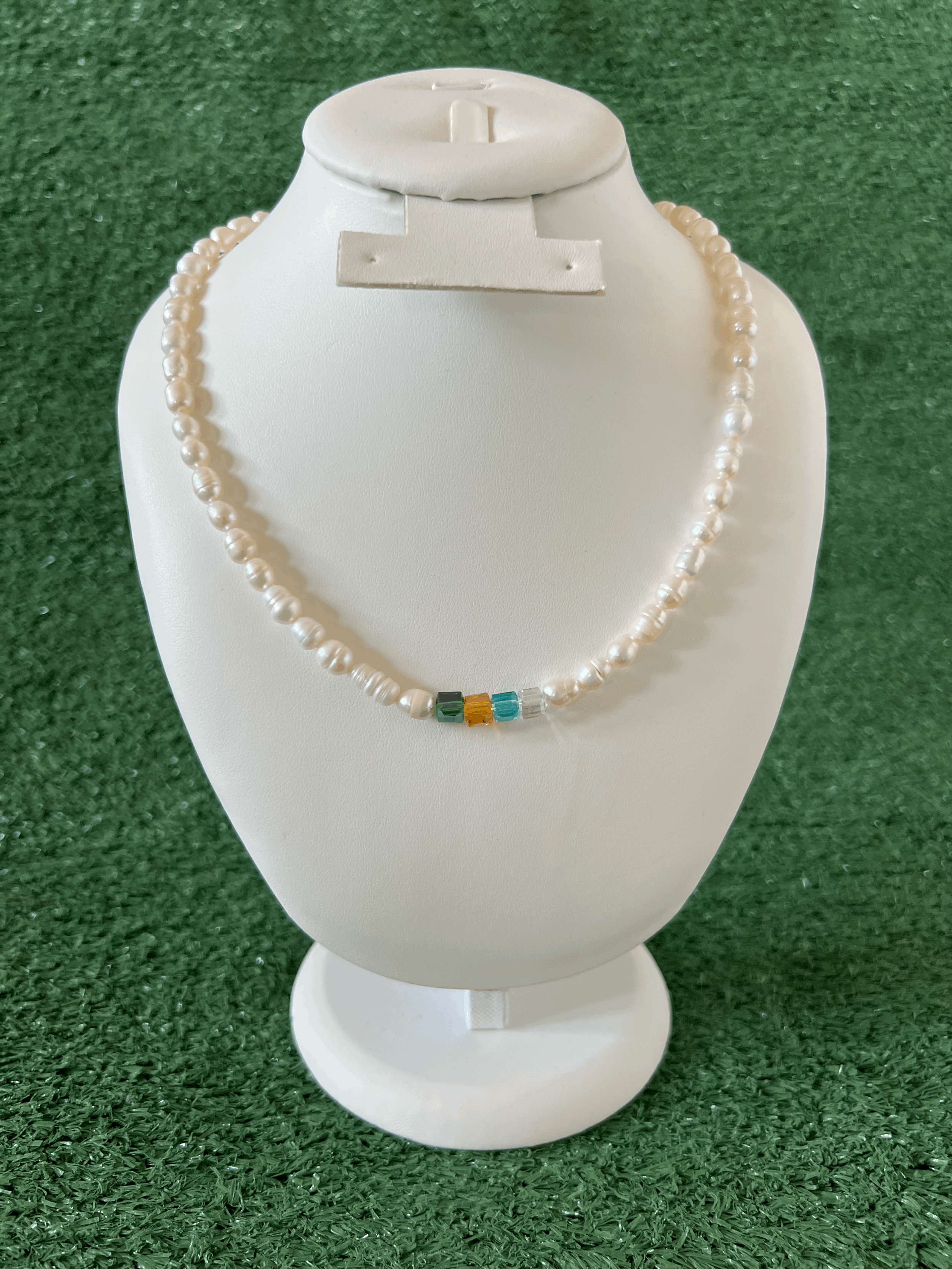 Brazil Seleção Crystal Accent Pearl Necklace