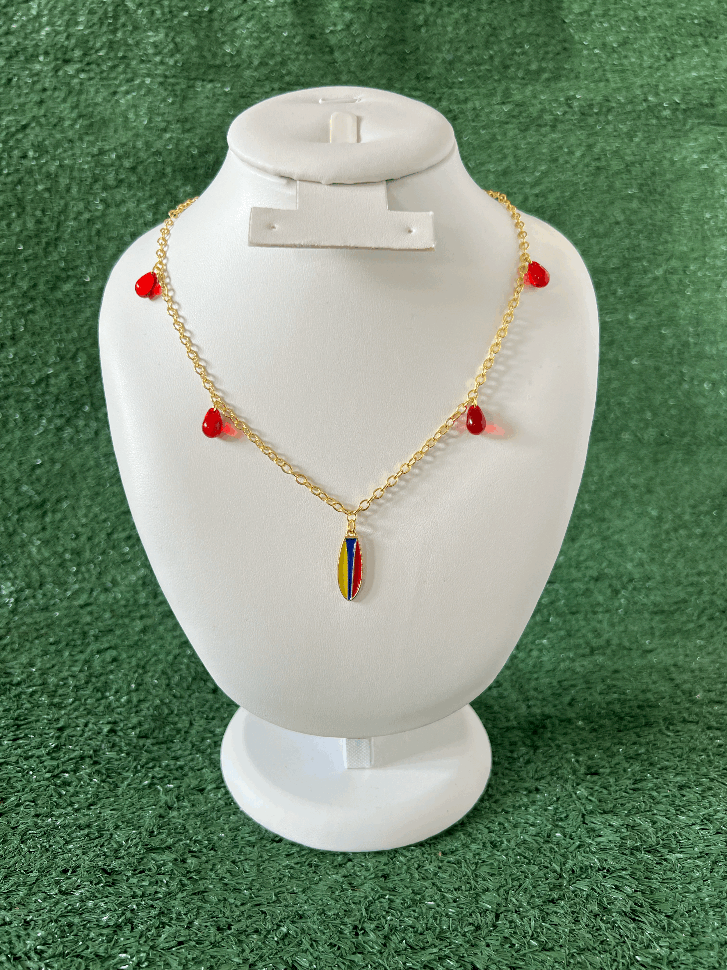 Colombia & Ecuador Flag Stripe Surf Charm Strand