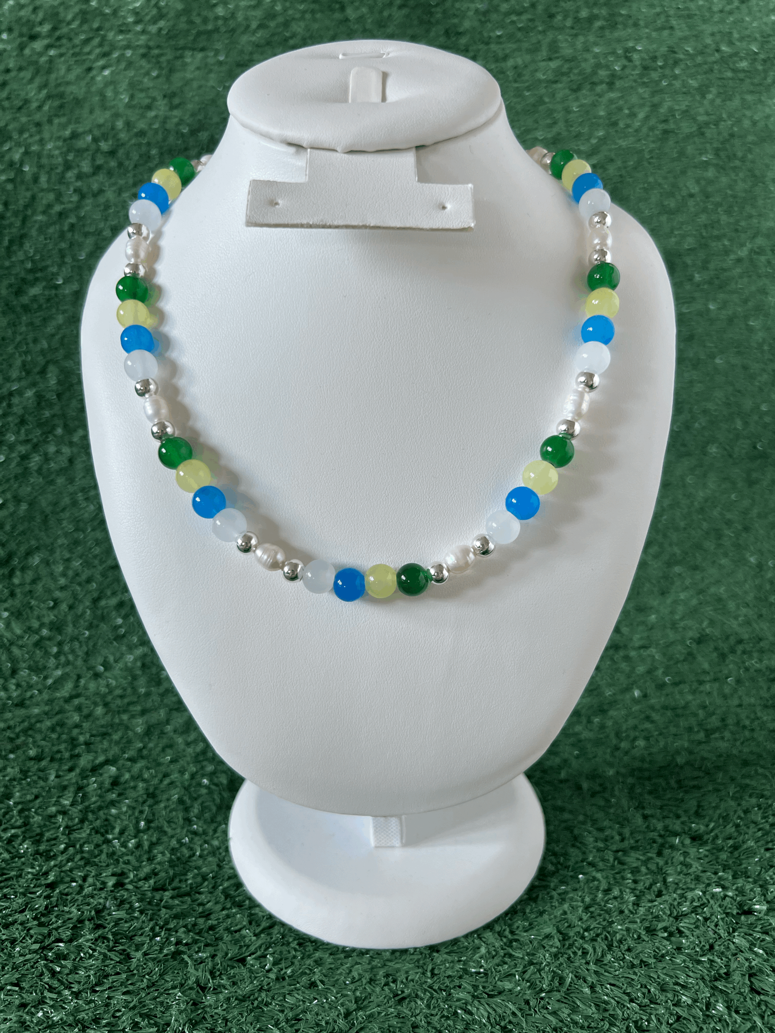 Brazil Canarinho Pearl & Gemstone Beaded Necklace