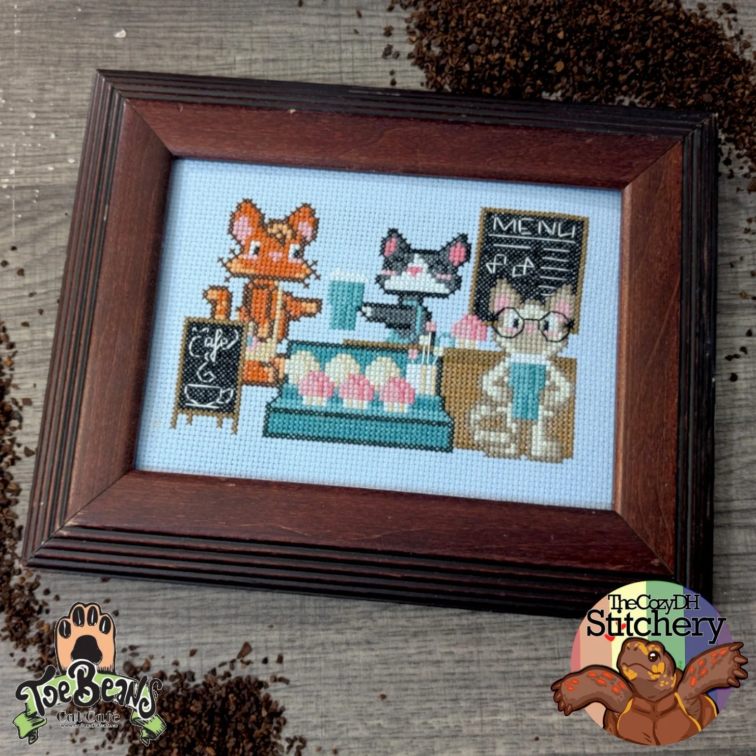 Cat Cafe - Charity Pattern in Support of Toe Beans Cat Cafe!