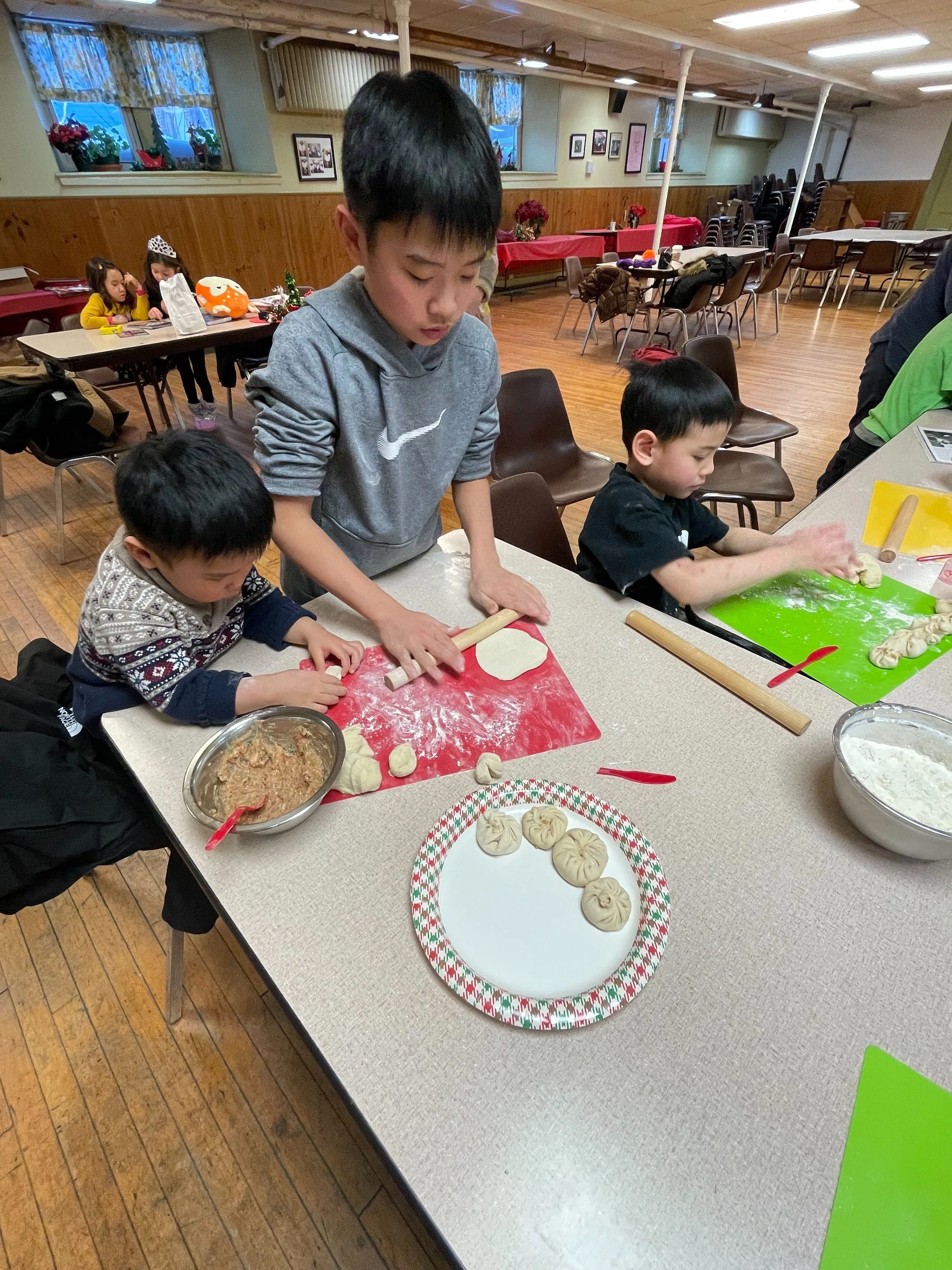 Mid Hudson Chinese Learning Center Students in a Cultural Cooking Class