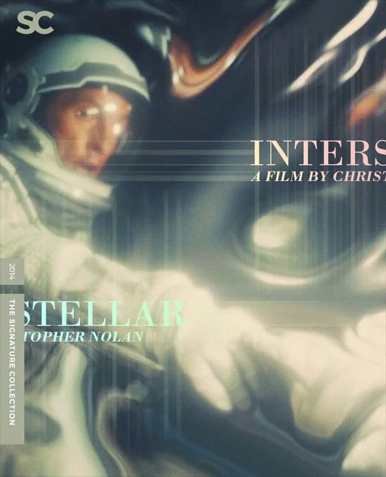 Cover art for the film 'Interstellar' directed by Christopher Nolan, featuring an astronaut in a space suit, with the title and credits visible.
