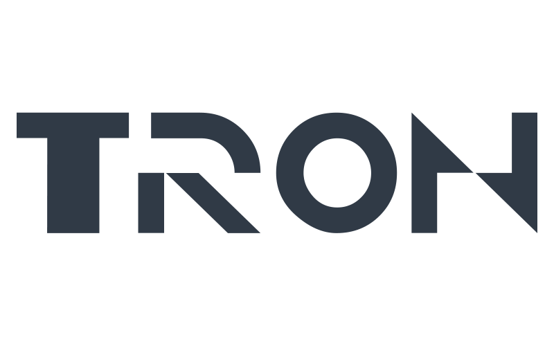 The logo for TRON, a blockchain-based decentralized platform.