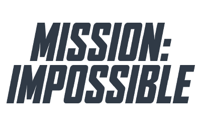 The logo with the words 'MISSION: IMPOSSIBLE' in bold, dark blue letters.
