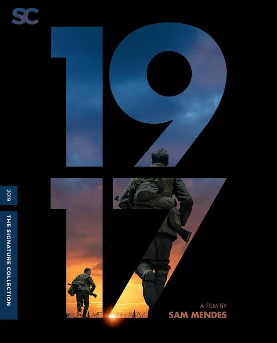 Movie poster for '7/19,' a film by Sam Mendes, featuring a large stylized '7/19' with images of soldiers walking at sunset within the numbers, and a dark sky background.