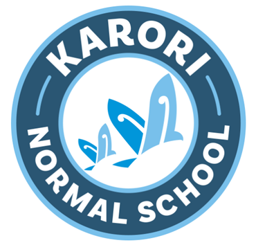 Logo of Klaroli Nonformal School featuring stylized swan with blue leaves in a circular badge