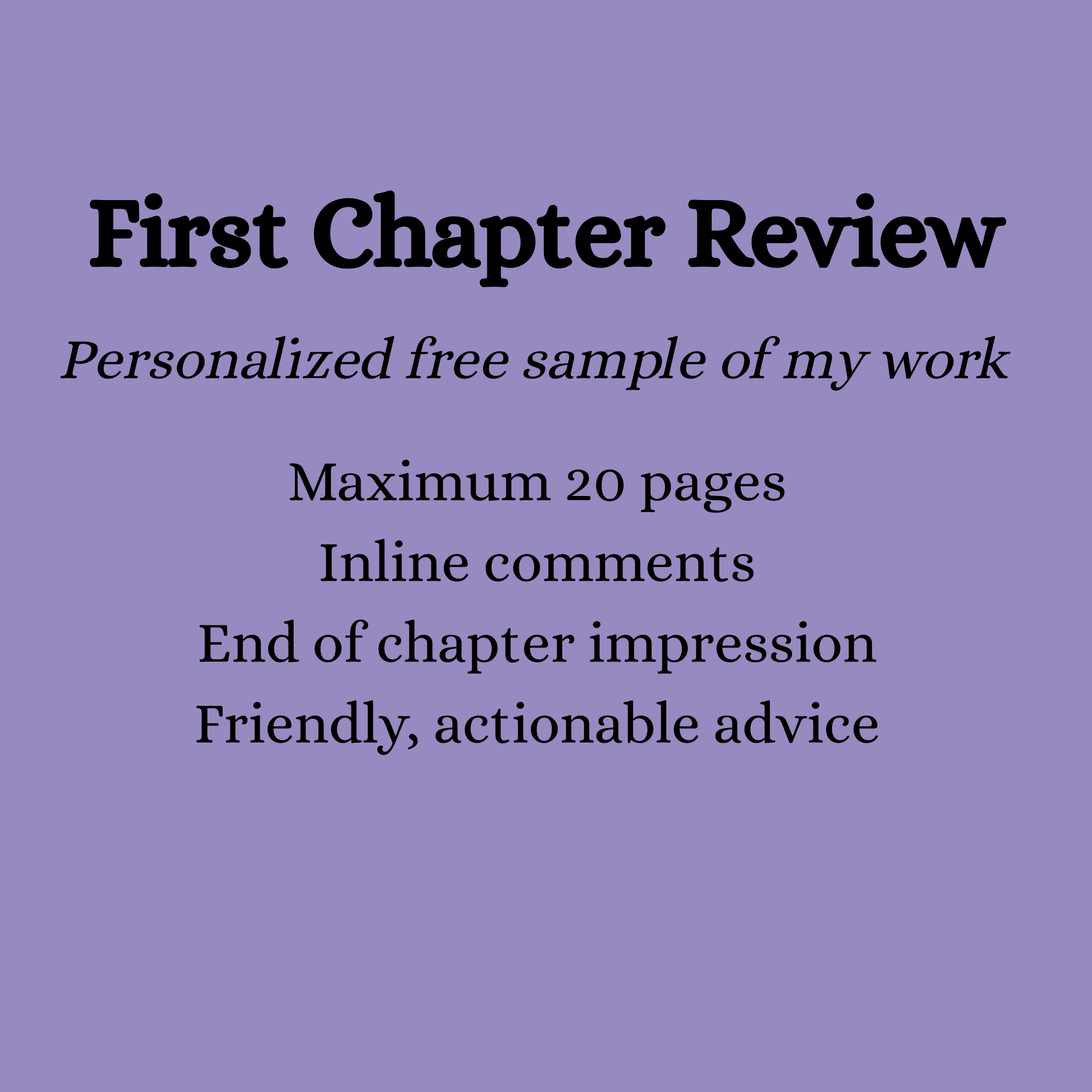 FREE First Chapter Review