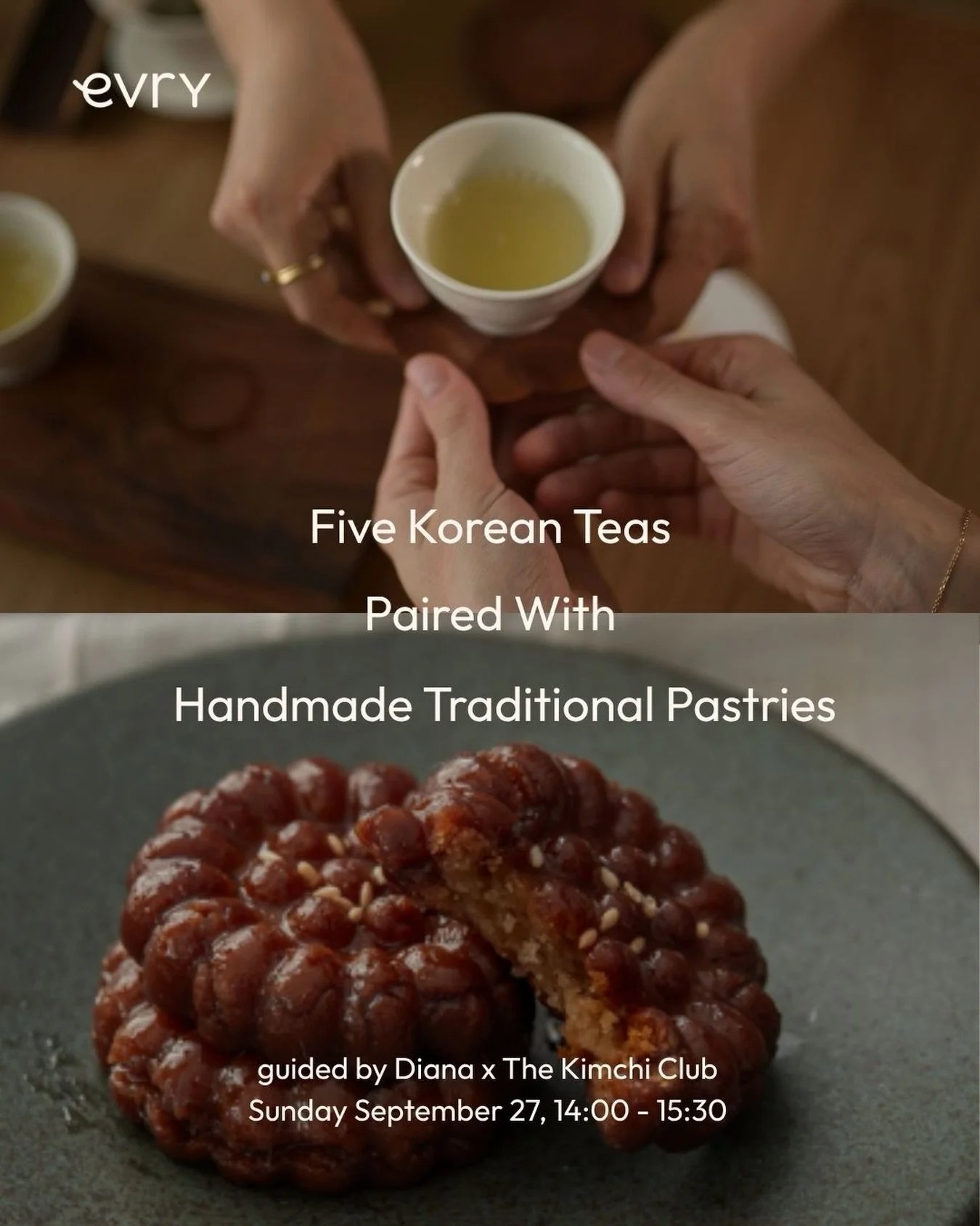 🍵A taste of Korea in Zurich!
Special Afternoon of Korean Tea &amp; Traditional Sweets

Join us for a special tasting session featuring 5 distinct teas from South Korea, paired with freshly handmade yakgwa (traditional honey pastries) by @the.kimchic