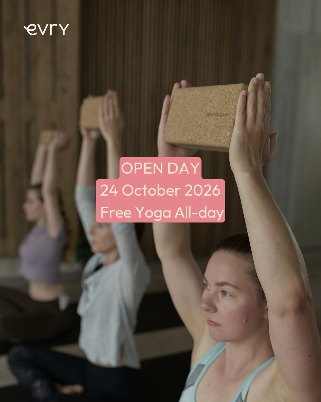 OPEN DAY: Saturday, 24 October

Join us for a full day of free yoga! From Rocket, Hatha, and Vinyasa to Sound and Yin, our doors are open all day.

Bring a friend! Registration is required.

In support of Pro Mente Sana.

📅 Saturday 24 October 2026

