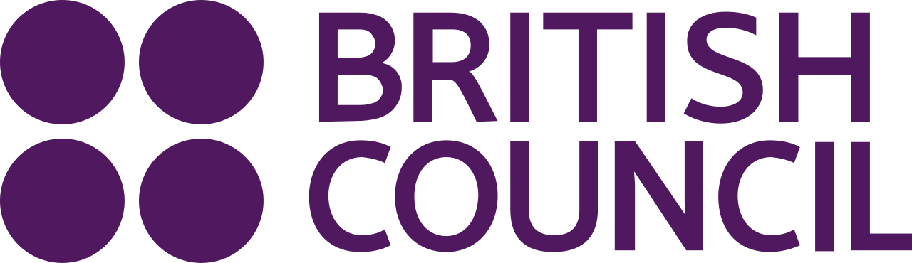 Logo of the British Council featuring four purple circles and the text "BRITISH COUNCIL" in purple.
