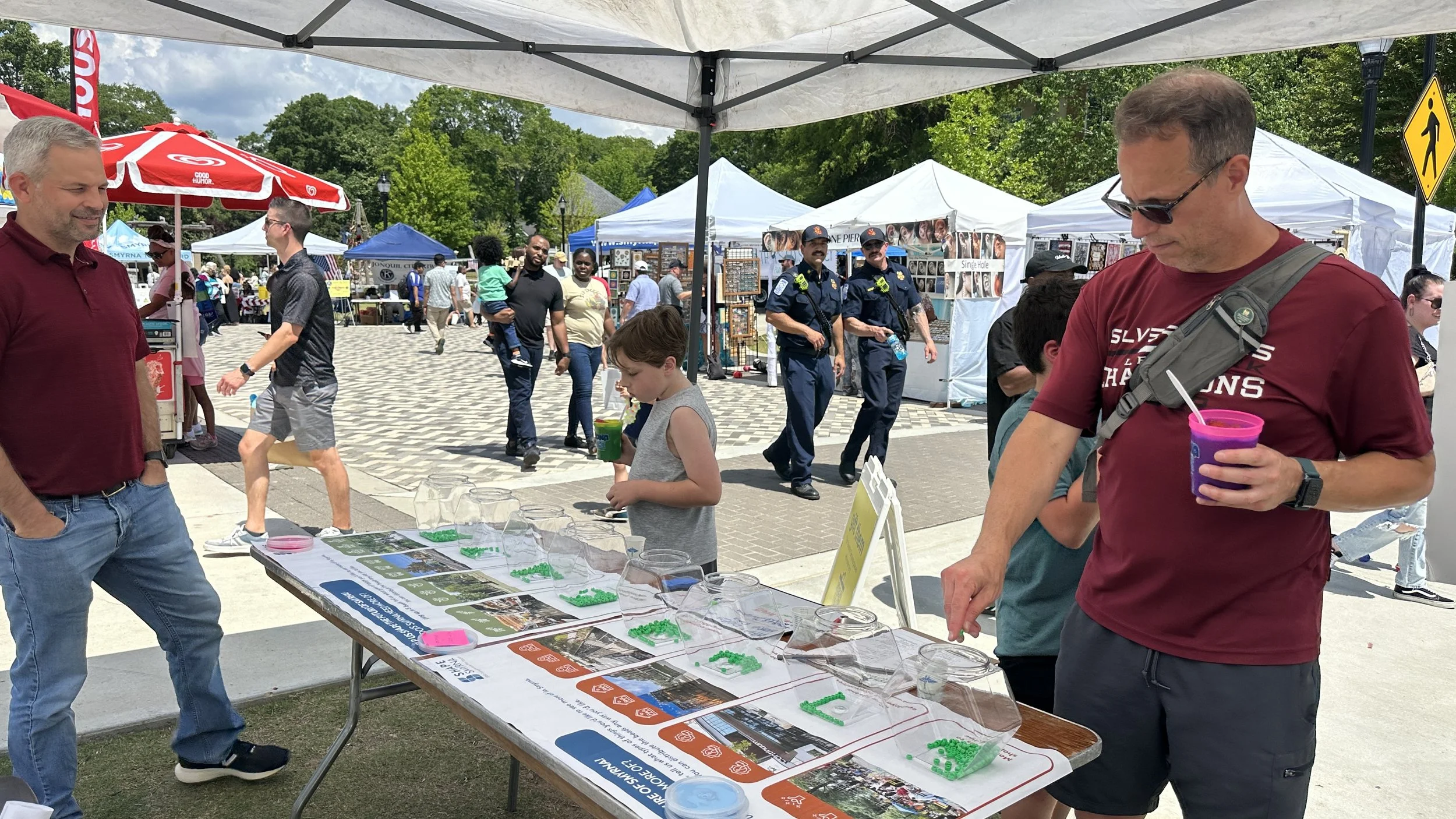 This is a photo of people participating in an activity at the Jonquil Festival
