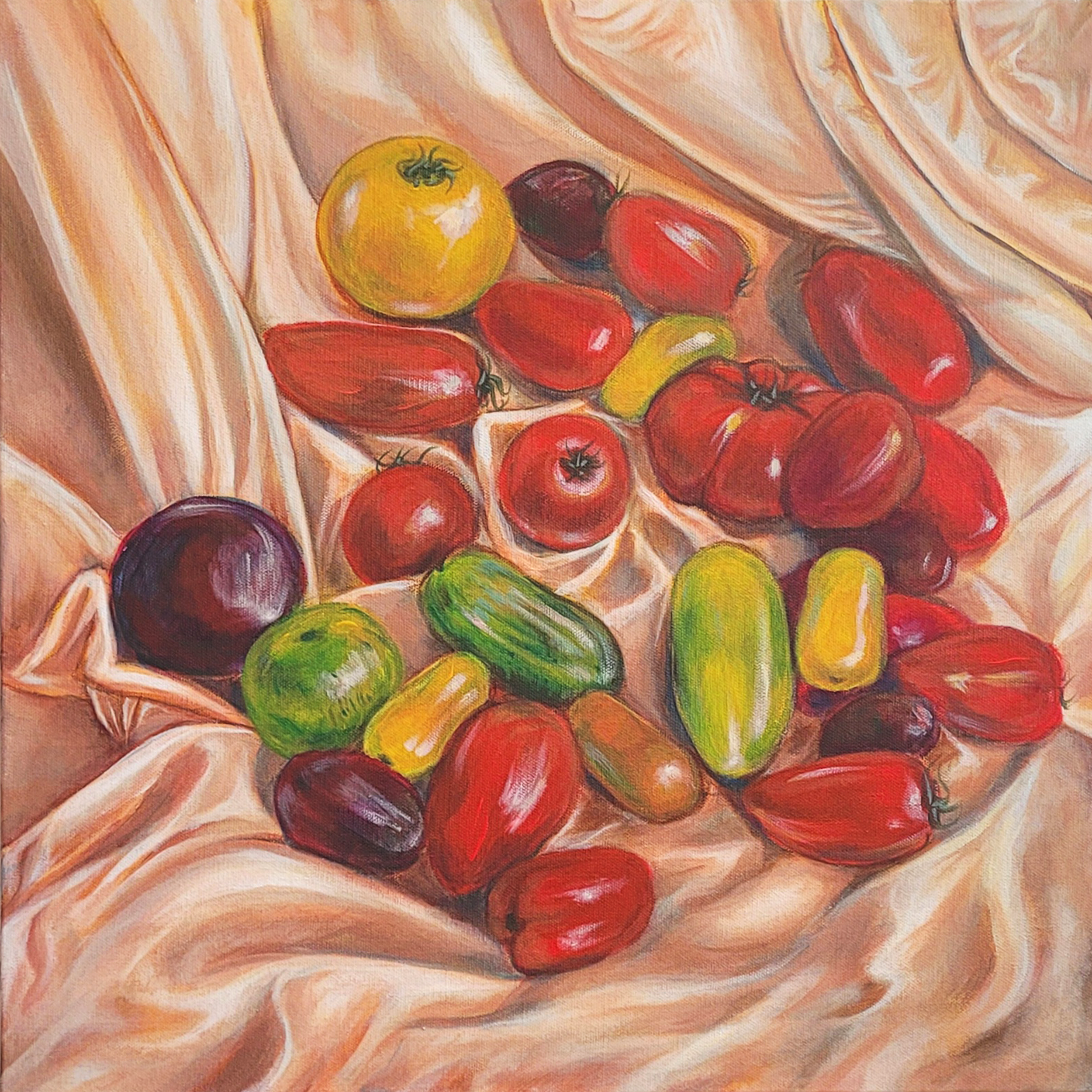 August Tomatoes, 2026, 24x24"