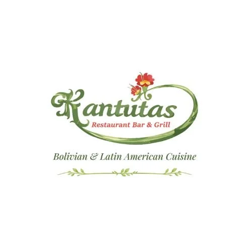 Kantutas Restaurant Bar & Grill logo with floral design representing Bolivian and Latin American cuisine.