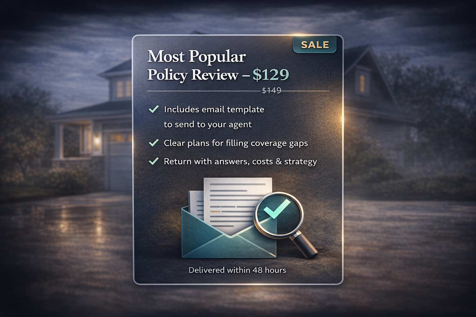 Most Popular Policy Review — $149