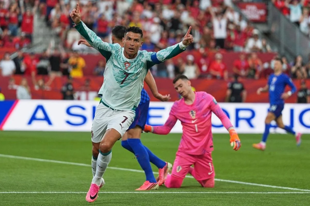 Ronalod celebrates goal Vs Croatia