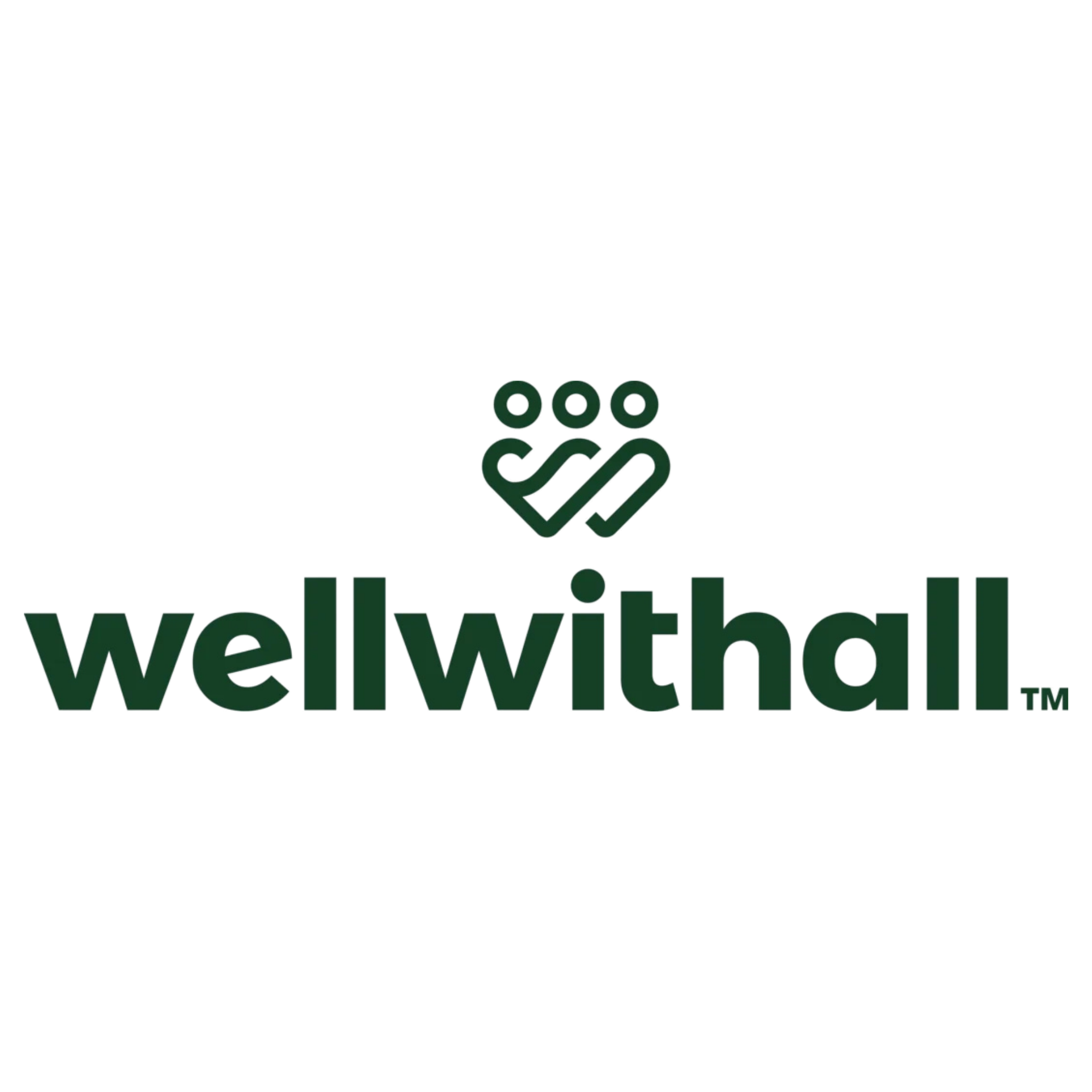 The words "wellwitha" in large green letters with a checkmark symbol above and to the right.