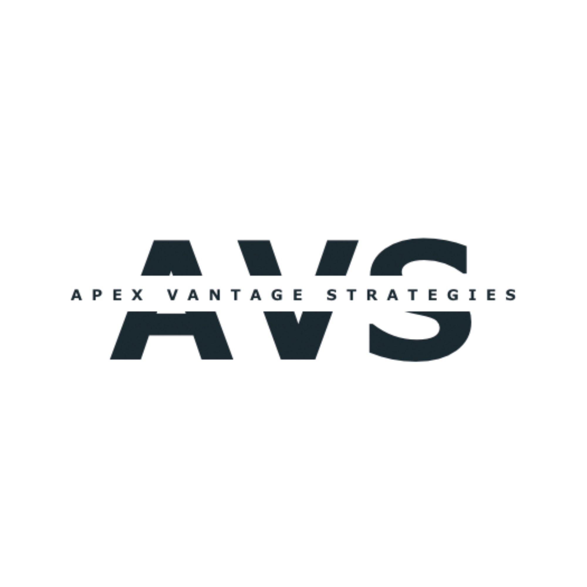 Black background with the text "AVC" in large, bold letters and the phrase "APEX VANTAGE STRATEGIES" underneath.