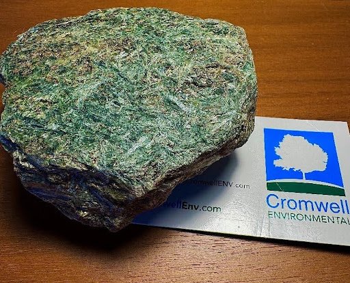 A piece of naturally-occurring asbestos.