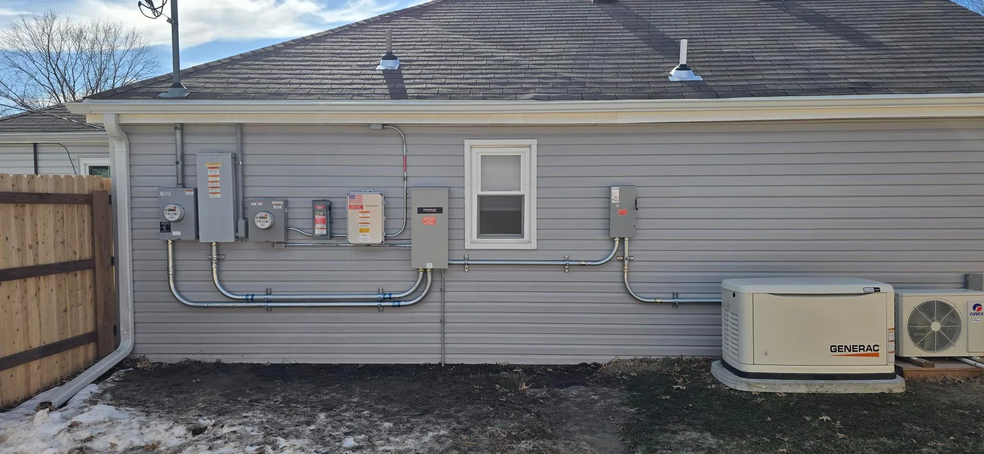 A Generac generator installed by Cromwell