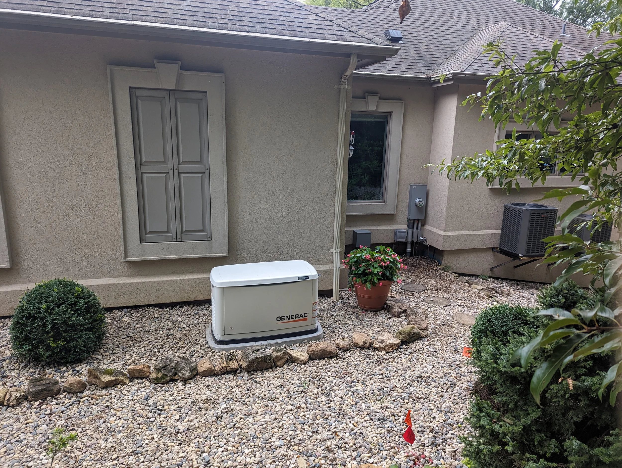 A Generac generator installed by Cromwell