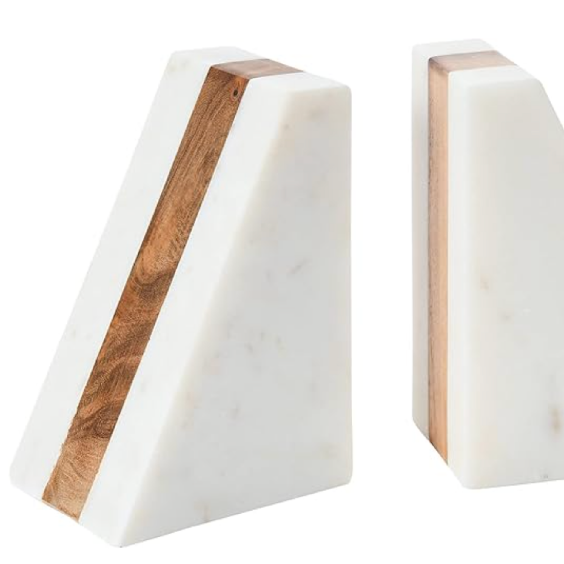 Modern minimalist furniture featuring white and natural wood finishes with clean contemporary lines.