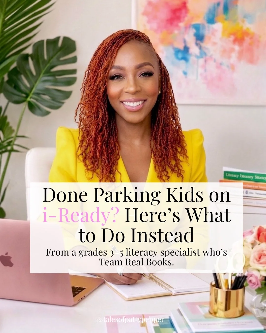 Done parking kids on i‑Ready and other programs that keep kids busy instead of reading? 

As a grades 3&ndash;5 literacy specialist, I see this all the time: real reading time shrinks, and comprehension, discussion, and writing stall.

This is what g