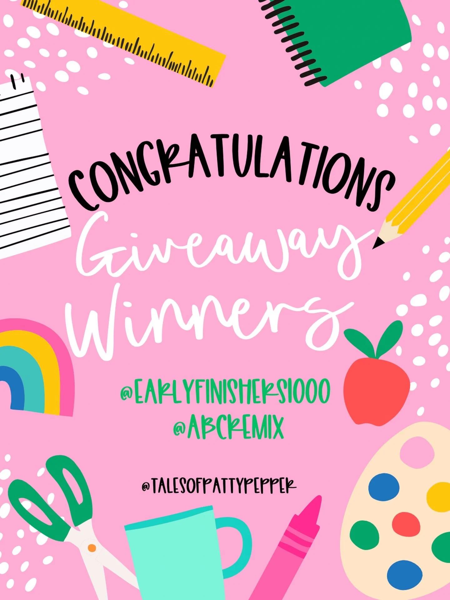 Congratulations to our two GOLDSTAR winners @abcremix @earlyfinishers1000 🎉🎉🎉 

Check your DMs &mdash; your prizes are on the way. Thank you to everyone who nominated a teacher this

You reminded this community why we do this work. 💛