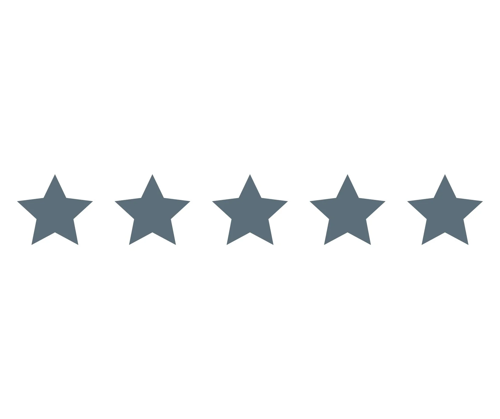 Five star client testimonial rating