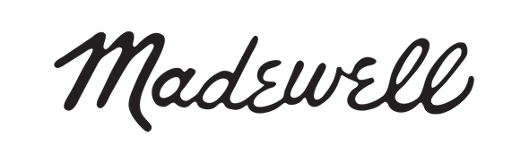 The word "Madewell" written in black script font. Logo for Madewell.