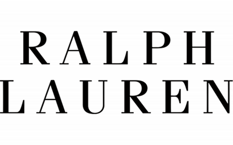 Black background with the name 'RALPH LAUREN' in large uppercase letters.