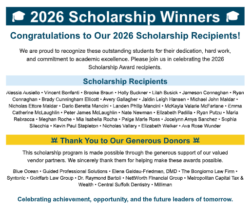 Congratulations to our 2026 scholarship winners!