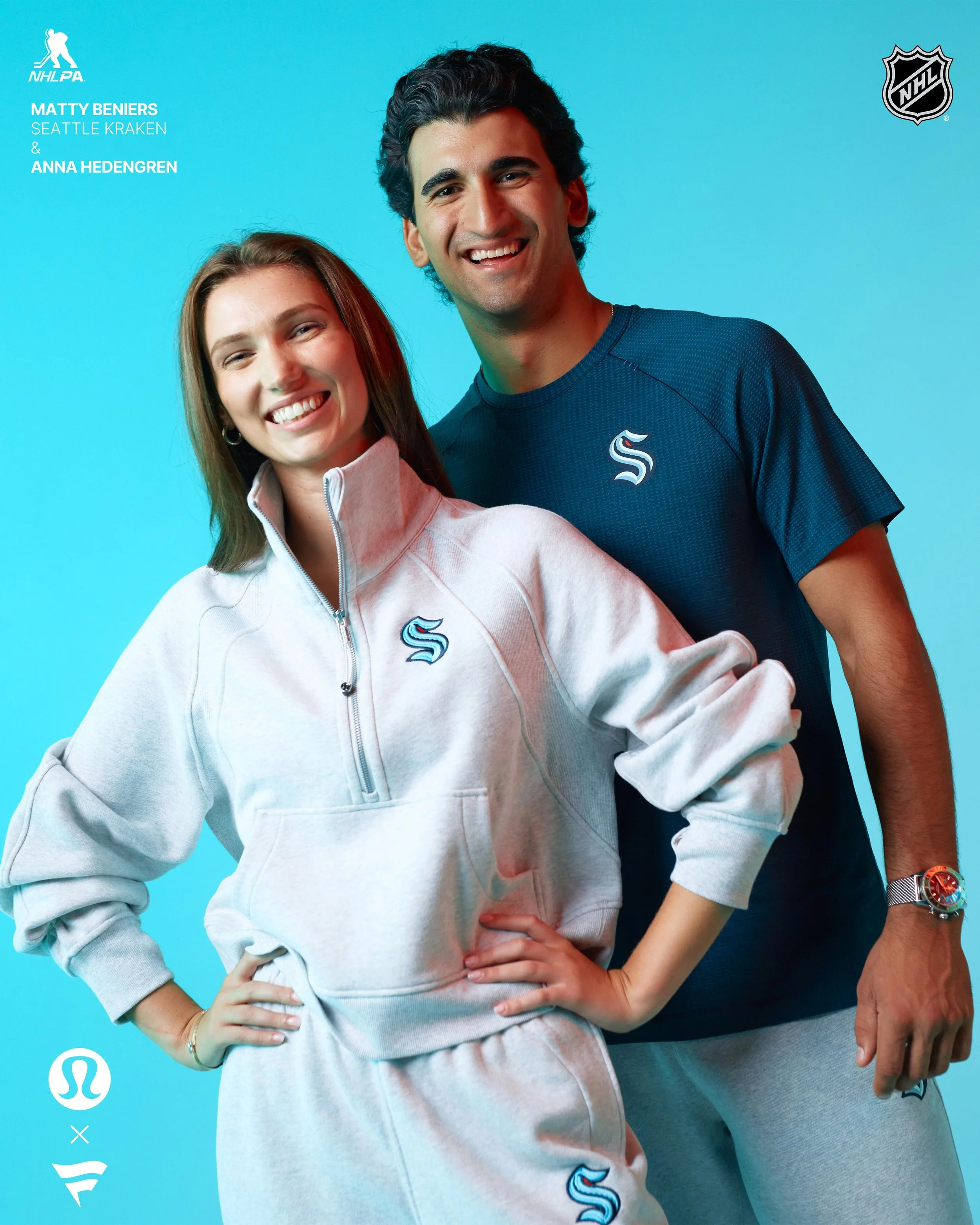 Matty Berniers for Lululemon x Fanatics, shot by Nick Kova