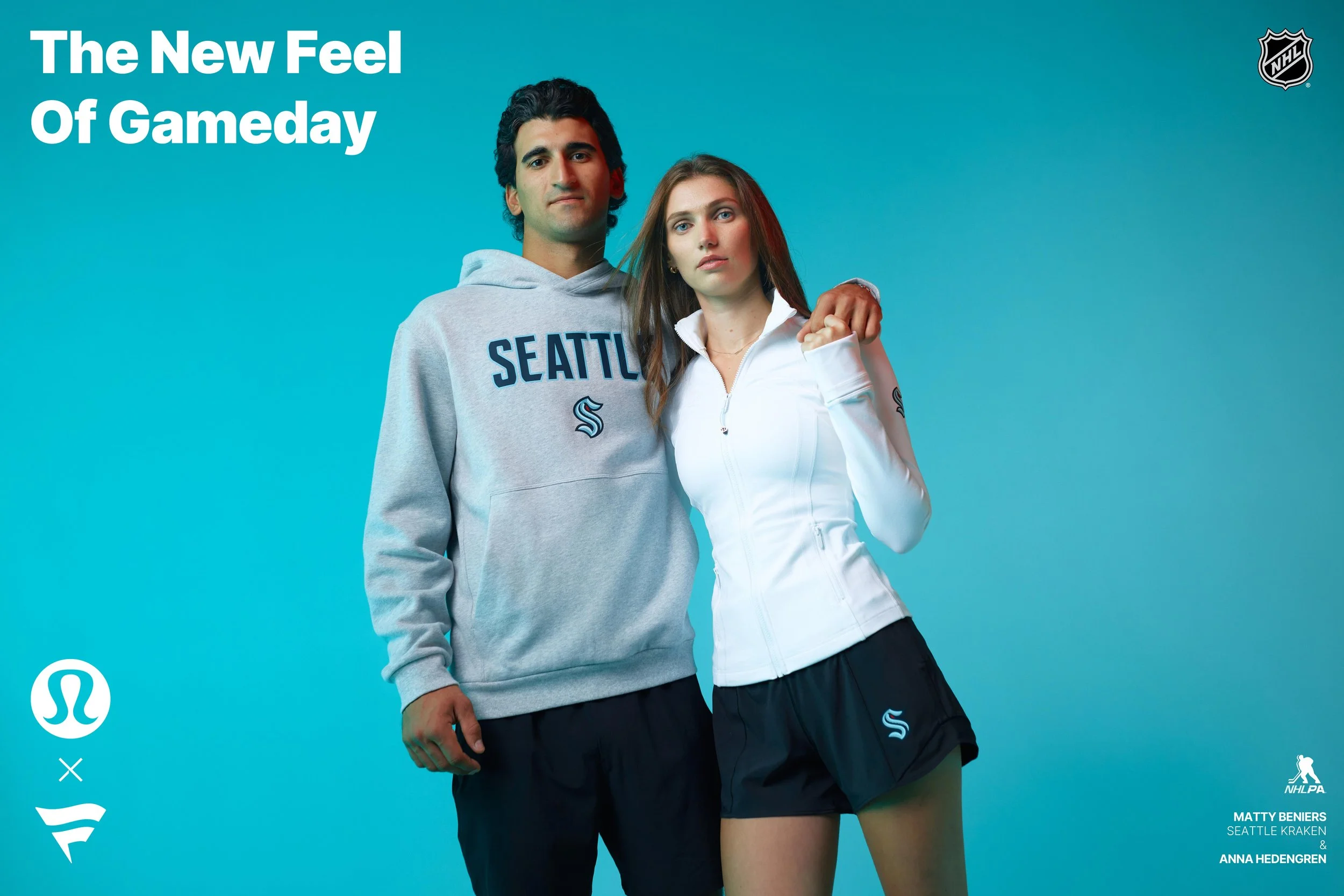 Matty Beniers for Lululemon x Fanatics, shot by Nick Kova