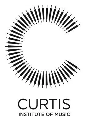 Stylized letter C made of piano keys above the text 'CURTIS INSTITUTE OF MUSIC'.