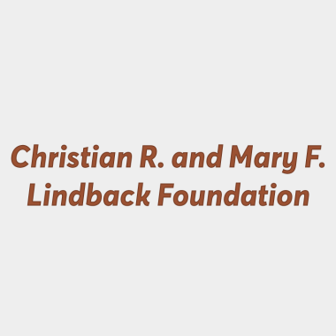 Text reads 'Christian R. and Mary F. Lindback Foundation' on a light gray background.